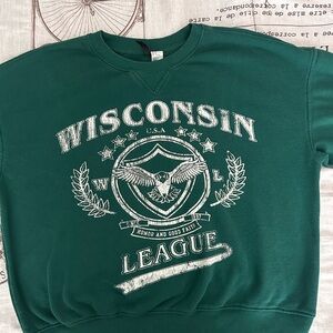 Green Wisconsin Vintage Crewneck